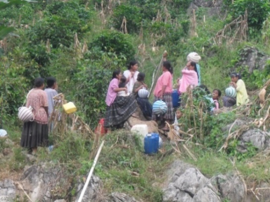 People working together in a rural community